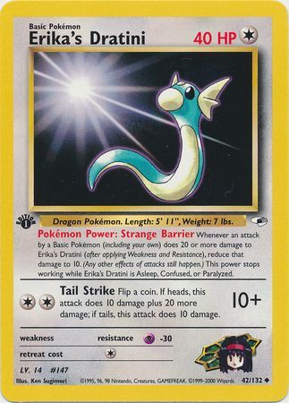 Erika's Dratini - 42/132 - Uncommon - 1st Edition available at 401 Games Canada