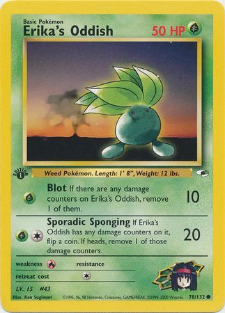 Erika's Oddish - 78/132 - Common - 1st Edition available at 401 Games Canada