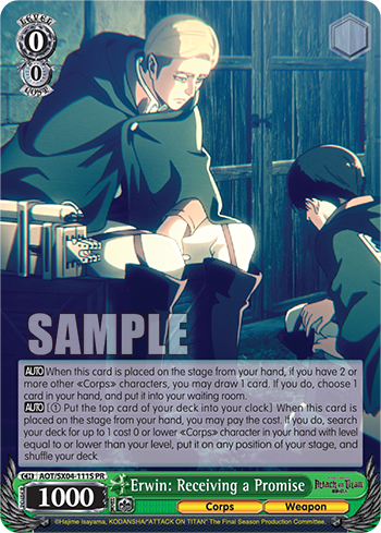 Erwin: Receiving a Promise - AOT/SX04-E111S - PR (Foil) available at 401 Games Canada