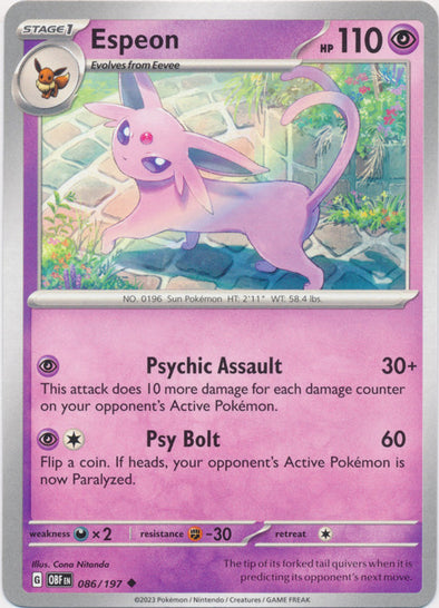 Espeon - 086/197 - Uncommon available at 401 Games Canada