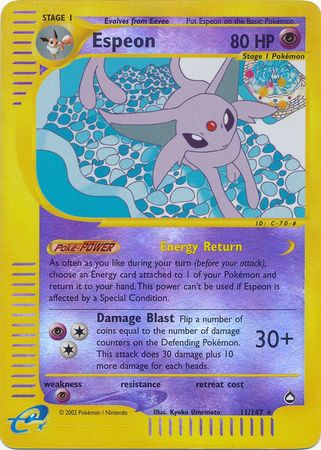 Espeon - 11/147 - Rare - Reverse Holo available at 401 Games Canada