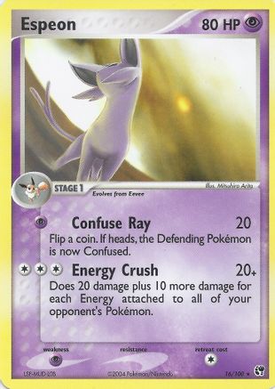 Espeon - 16/100 - Rare (No "e" Symbol) available at 401 Games Canada