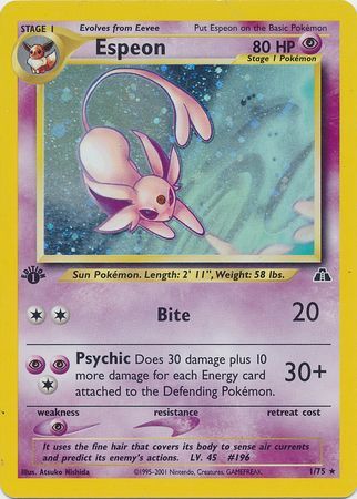 Espeon - 1/75 - Holo - 1st Edition available at 401 Games Canada