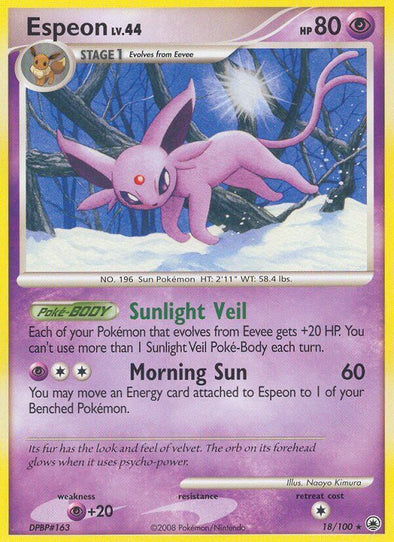 Espeon - 18/100 - Rare available at 401 Games Canada