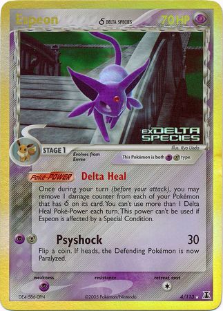 Espeon - 4/113 - Holo Rare - Reverse Holo available at 401 Games Canada