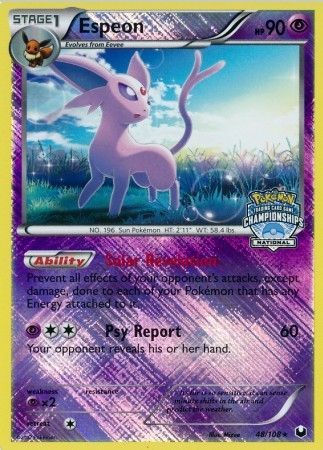 Espeon - 48/108 - Promo (National Championships 2012-13) available at 401 Games Canada