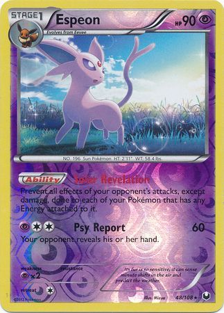 Espeon - 48/108 - Rare - Reverse Holo available at 401 Games Canada