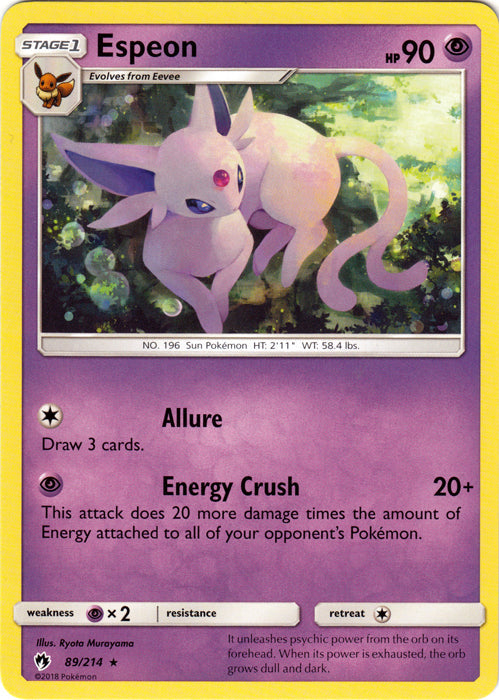 Espeon - 89/214 - Rare available at 401 Games Canada