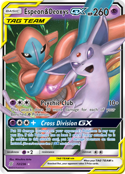 Espeon & Deoxys GX - 72/236 - Ultra Rare available at 401 Games Canada