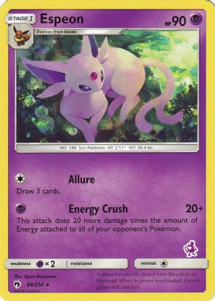 Espeon (Mewtwo Stamped) - 089/214 - Promo available at 401 Games Canada