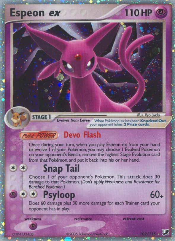 Espeon ex - 102/115 - Ultra Rare available at 401 Games Canada