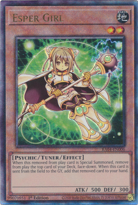 Esper Girl (PUR) - RA04-EN006 - Prismatic Ultimate Rare - 1st Edition