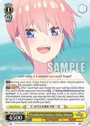 Established Actress, Ichika Nakano - 5HY/W101-E009 - Uncommon available at 401 Games Canada