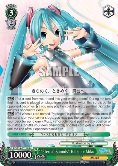 "Eternal Sounds" Hatsune Miku - PD/S29-E027 - Double Rare Plus available at 401 Games Canada