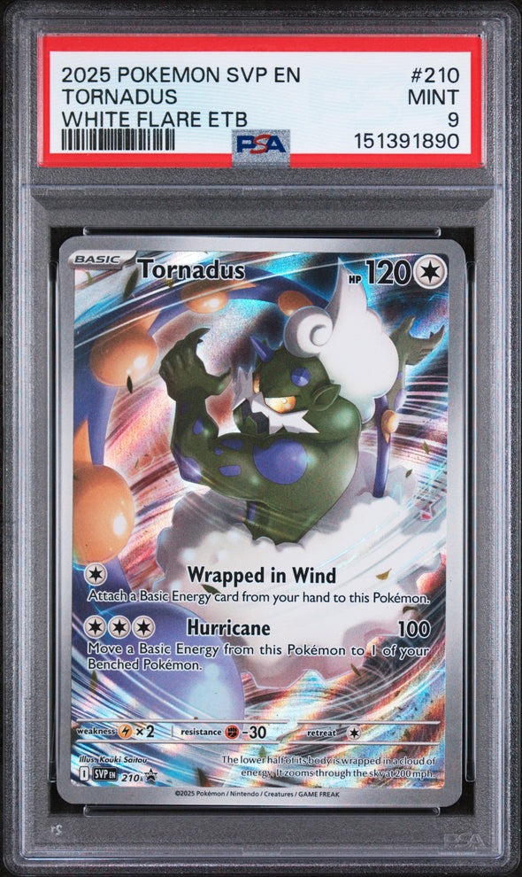 TORNADUS (210) - POKEMON SVP EN-SV BLACK STAR PROMO - WHITE FLARE ETB - MINT 9