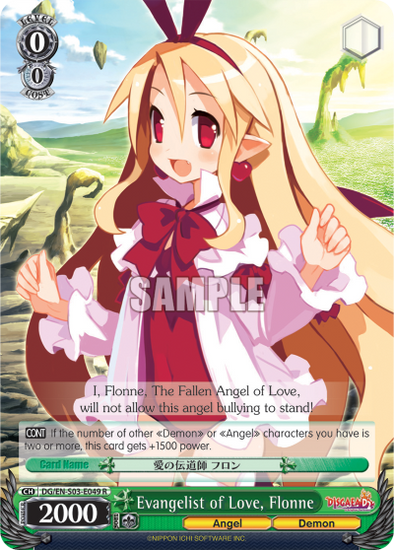 Evangelist of Love, Flonne - DG/EN-S03-E049 - Rare available at 401 Games Canada