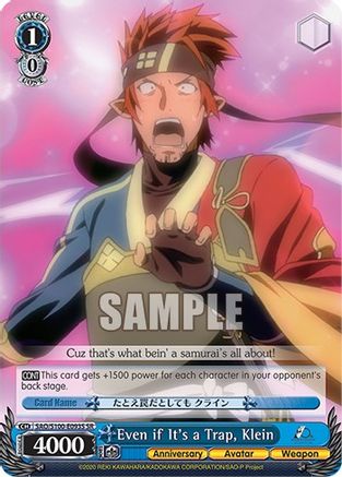 Even if It's a Trap, Klein (SR) - SAO/S100-E093S - Super Rare available at 401 Games Canada