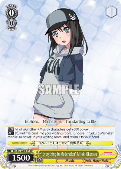 "Everything in Moderation" Misaki Okusawa - BD/EN-W03-014 - Common available at 401 Games Canada