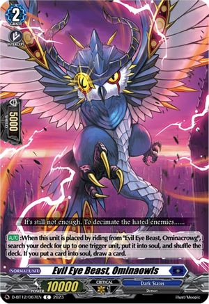 Evil Eye Beast, Ominaowls - D-BT12/067EN - Common available at 401 Games Canada