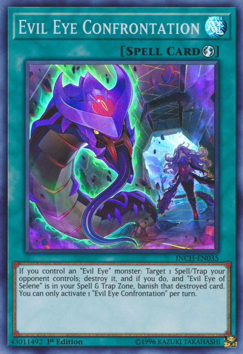 Evil Eye Confrontation - INCH-EN035 - Super Rare - 1st Edition available at 401 Games Canada