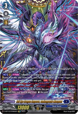 Evil Eye Dragon Emperor, Ominagruzio Masques - D-BT12/FFR05EN - Double Frame Rare available at 401 Games Canada