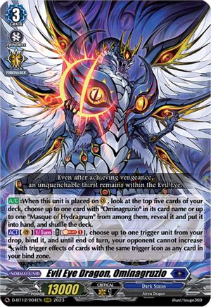 Evil Eye Dragon, Ominagruzio - D-BT12/004EN - Triple Rare available at 401 Games Canada