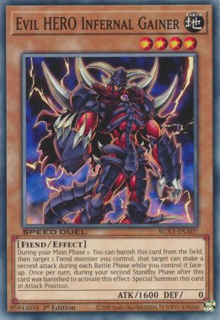 Evil HERO Infernal Gainer - SGX3-ENA07 - Common - 1st Edition available at 401 Games Canada