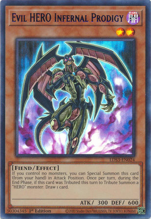 Evil HERO Infernal Prodigy (Blue) - LDS3-EN024 - Ultra Rare - 1st Edition available at 401 Games Canada