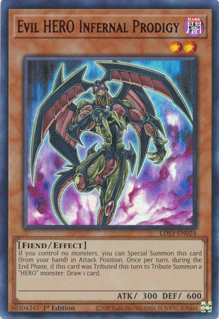 Evil HERO Infernal Prodigy (Red) - LDS3-EN024 - Ultra Rare - 1st Edition available at 401 Games Canada