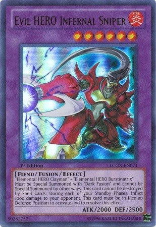 Evil HERO Infernal Sniper - LCGX-EN071 - Ultra Rare - 1st Edition available at 401 Games Canada