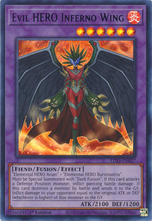 Evil HERO Inferno Wing (Blue) - LDS3-EN027 - Ultra Rare - 1st Edition available at 401 Games Canada