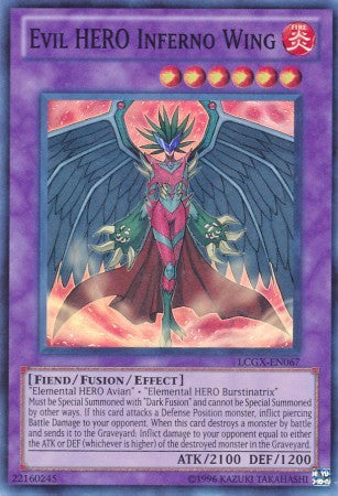 Evil HERO Inferno Wing - LCGX-EN067 - Super Rare - Unlimited available at 401 Games Canada