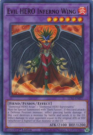 Evil HERO Inferno Wing (Red) - LDS3-EN027 - Ultra Rare - 1st Edition available at 401 Games Canada
