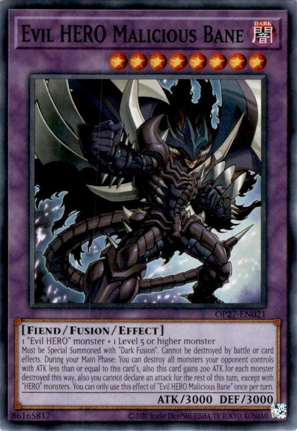 Evil HERO Malicious Bane - OP27-EN021 - Common - Unlimited