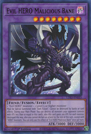 Evil HERO Malicious Bane (Red) - LDS3-EN033 - Ultra Rare - 1st Edition available at 401 Games Canada