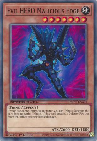 Evil HERO Malicious Edge - SGX3-ENA01 - Common - 1st Edition available at 401 Games Canada