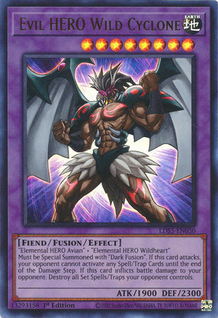 Evil HERO Wild Cyclone - LDS3-EN030 - Ultra Rare - 1st Edition available at 401 Games Canada