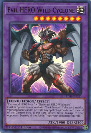 Evil HERO Wild Cyclone (Red) - LDS3-EN030 - Ultra Rare - 1st Edition available at 401 Games Canada