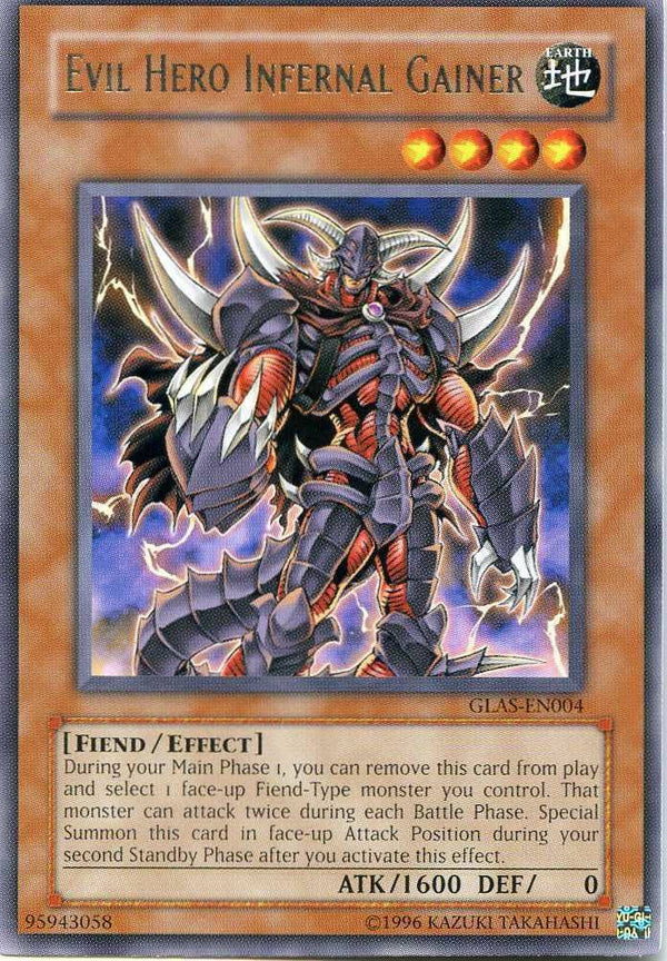 Evil Hero Infernal Gainer - GLAS-EN004 - Rare - Unlimited available at 401 Games Canada