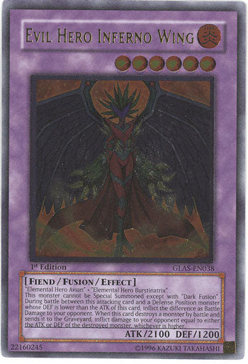 Evil Hero Inferno Wing - GLAS-EN038 - Ultimate Rare - 1st Edition available at 401 Games Canada