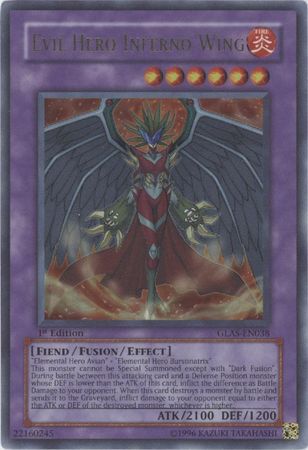 Evil Hero Inferno Wing - GLAS-EN038 - Ultra Rare - 1st Edition available at 401 Games Canada
