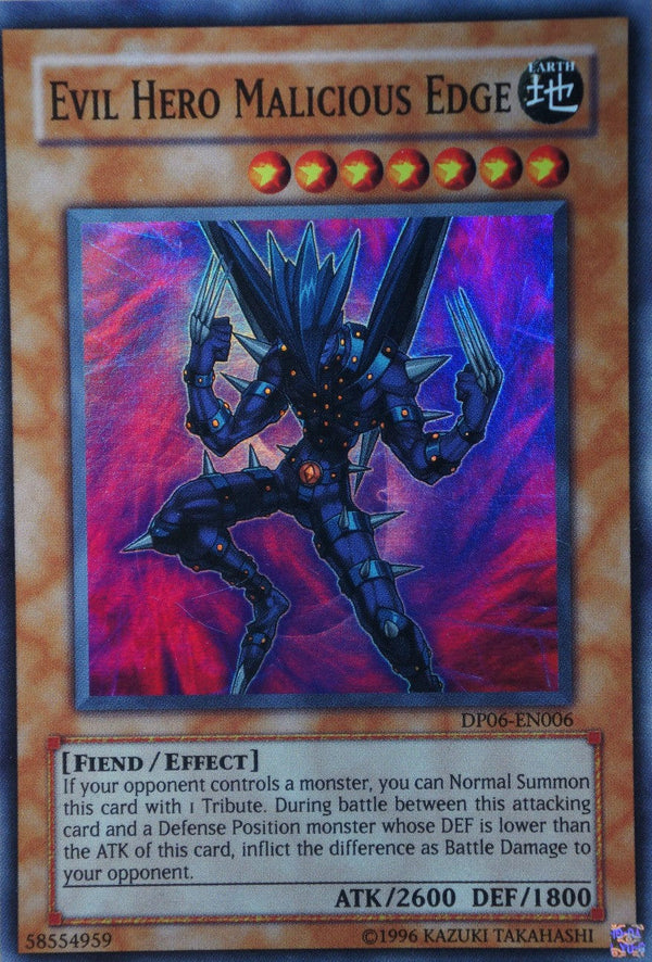 Evil Hero Malicious Edge - DP06-EN006 - Super Rare - Unlimited available at 401 Games Canada