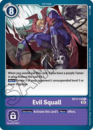 Evil Squall - BT11-110 - Common available at 401 Games Canada