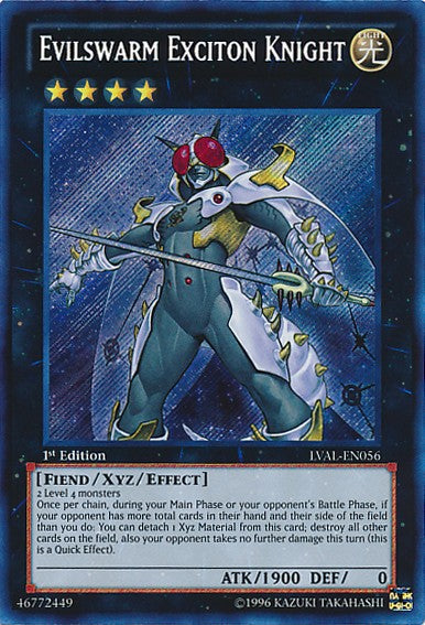 Evilswarm Exciton Knight - LVAL-EN056 - Secret Rare - 1st Edition available at 401 Games Canada