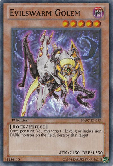 Evilswarm Golem - HA07-EN053 - Super Rare - 1st Edition available at 401 Games Canada