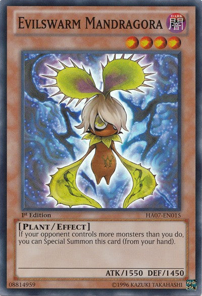Evilswarm Mandragora - HA07-EN015 - Super Rare - 1st Edition available at 401 Games Canada