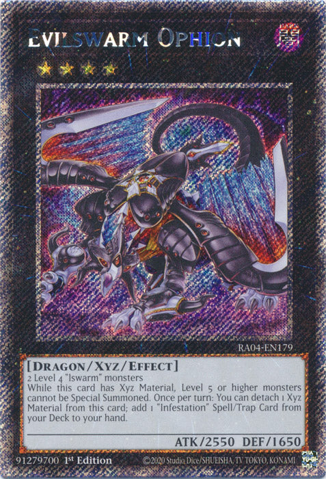 Evilswarm Ophion (Platinum Secret Rare) - RA04-EN179 - Platinum Secret Rare - 1st Edition