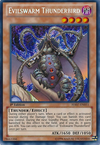 Evilswarm Thunderbird - HA07-EN051 - Secret Rare - 1st Edition available at 401 Games Canada