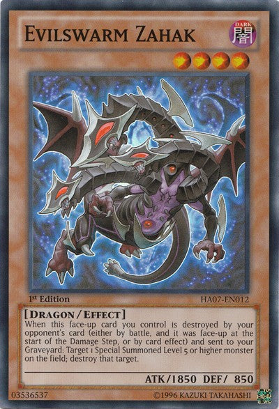 Evilswarm Zahak - HA07-EN012 - Super Rare - 1st Edition available at 401 Games Canada