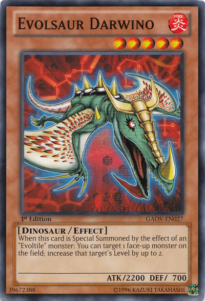 Evolsaur Darwino - GAOV-EN027 - Common - 1st Edition available at 401 Games Canada